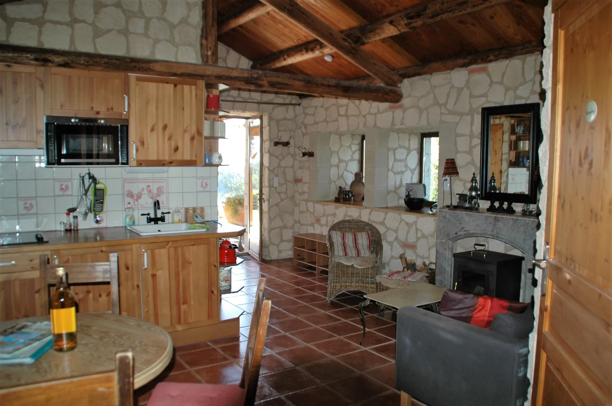 Salon gîte 3 Camping Univers Roussel