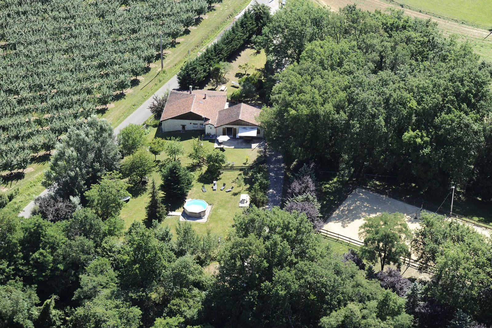 Photo pris du ciel sur gîte 4 et 5